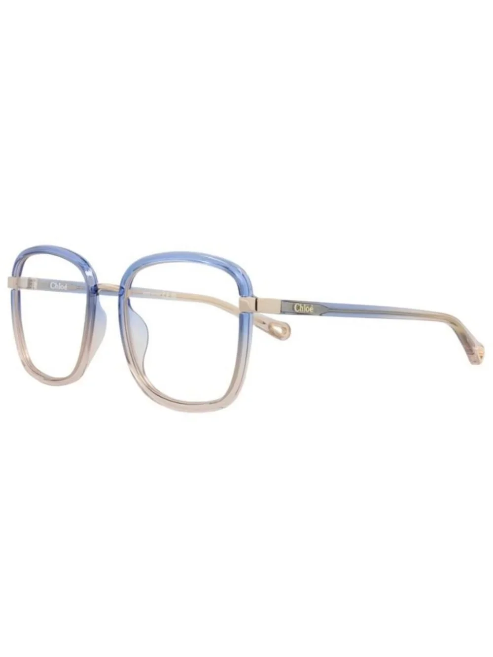 New Chloé Womens Square/Rectangle Blue Blue Transparent Fashion Designer Eyeglas